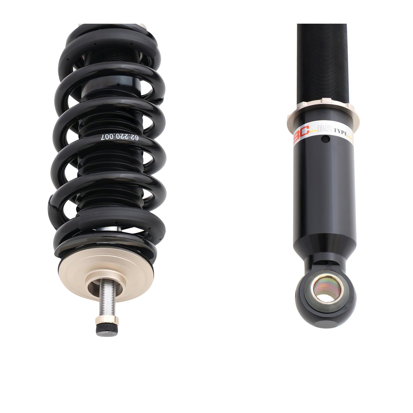 BC Racing BR Series coilovers on white background
