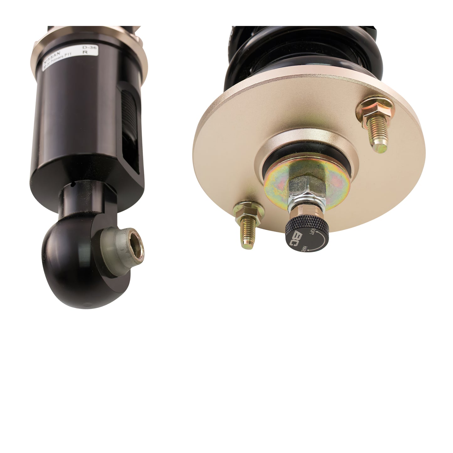BC Racing BR Series coilovers on white background