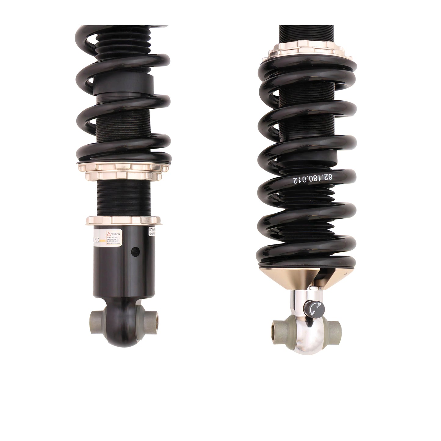 BC Racing BR Series coilovers on white background