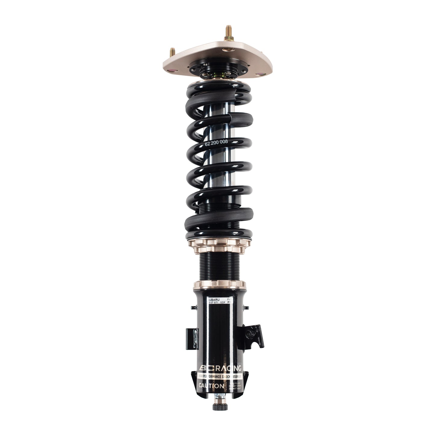 BC Racing RM Series coilover on white background