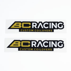 BC Racing 6” Tagline Logo Sticker- 2 Pack