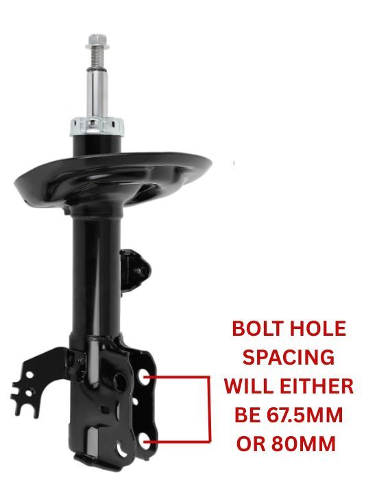 Measuring diagram for 18-24 Camry bolt holes for front lower shock mount