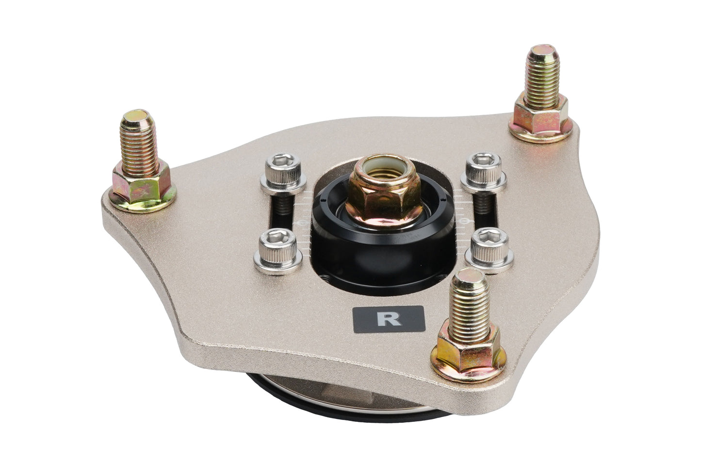 Gold BC Racing upper mount on white background