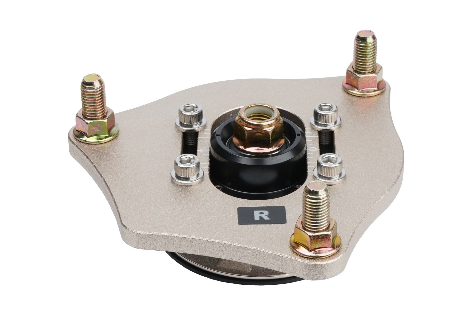 Gold BC Racing upper mount on white background