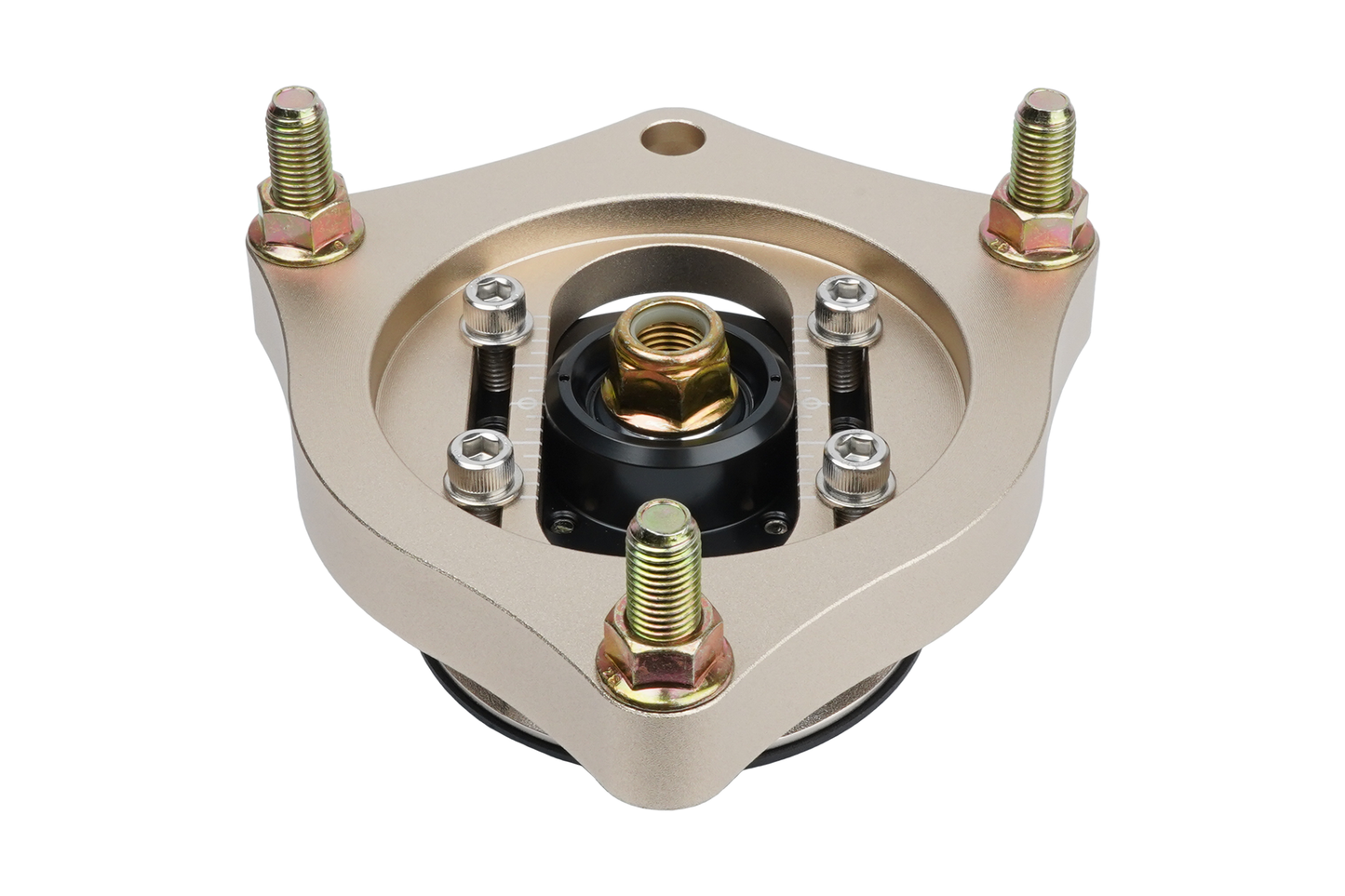 Gold BC Racing upper mount on white background
