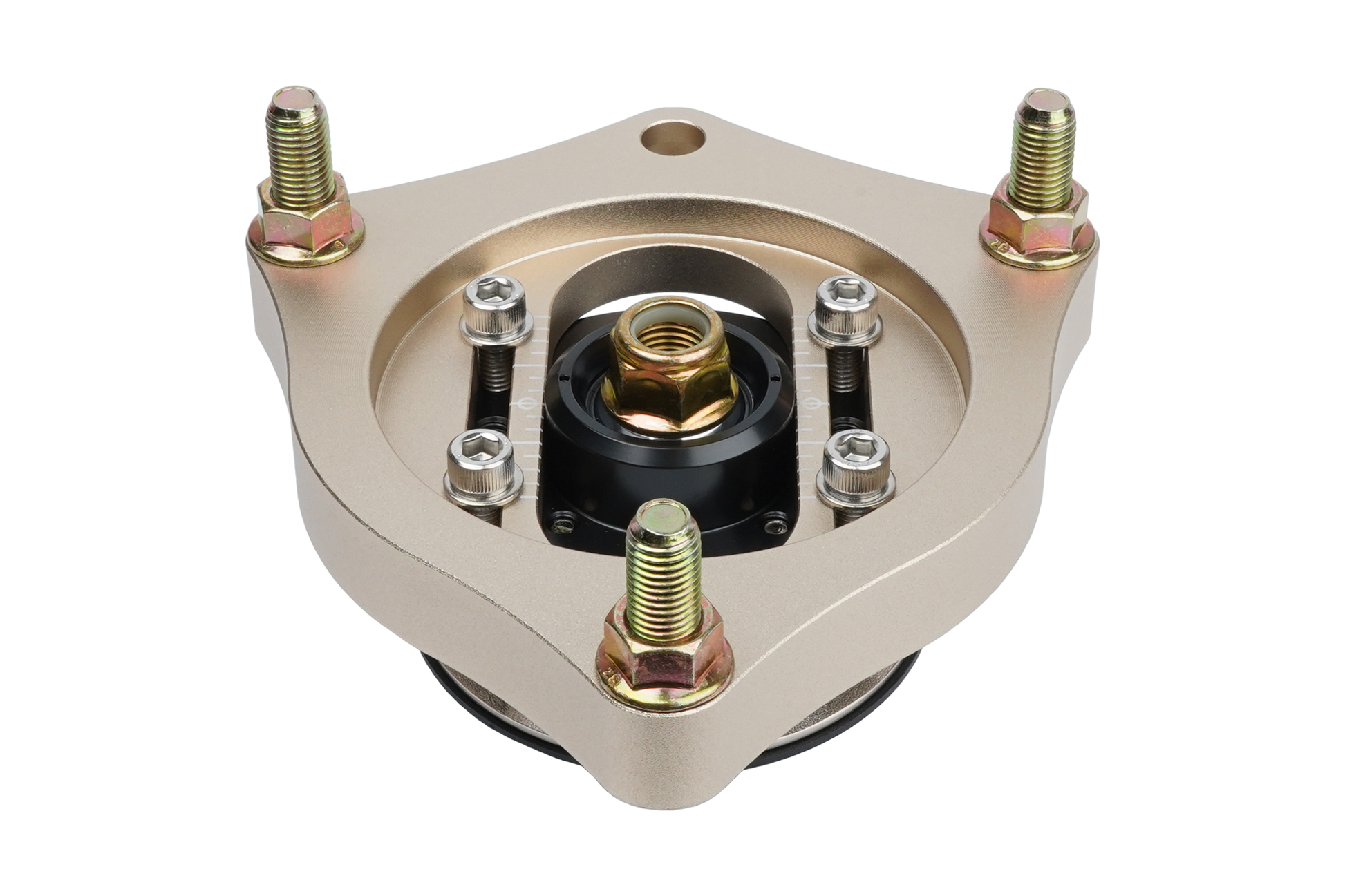 Gold BC Racing upper mount on white background