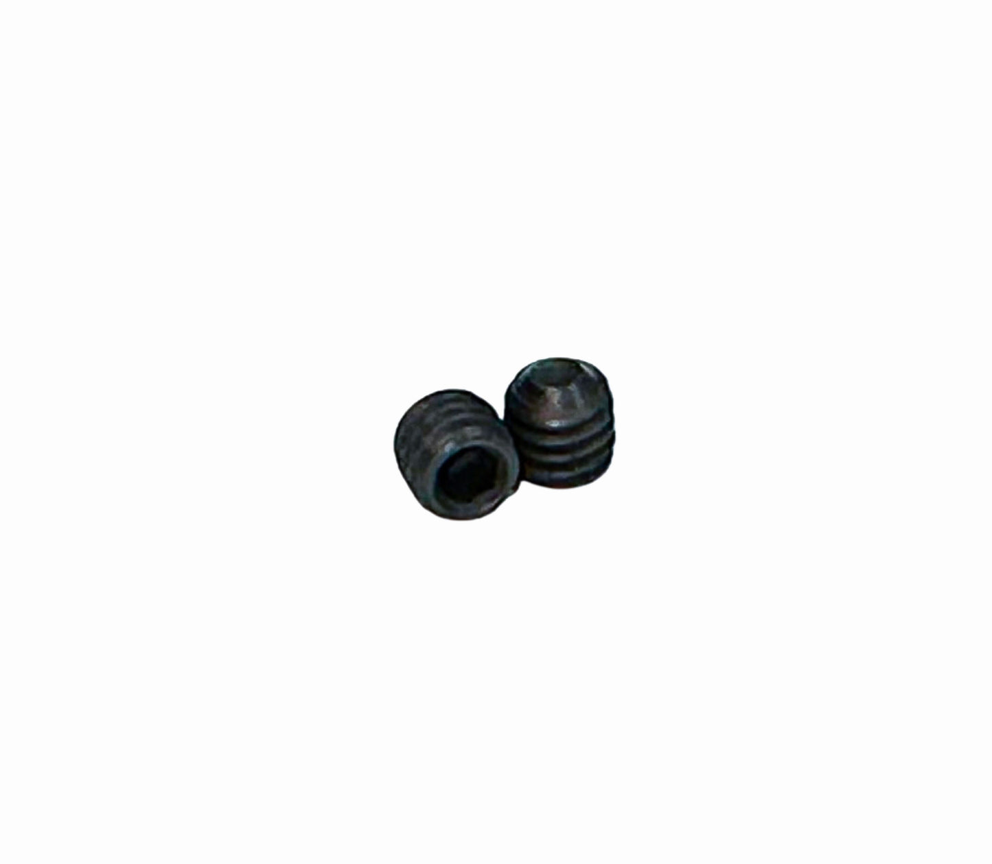 BC Racing adjustment knob grub screws on white background