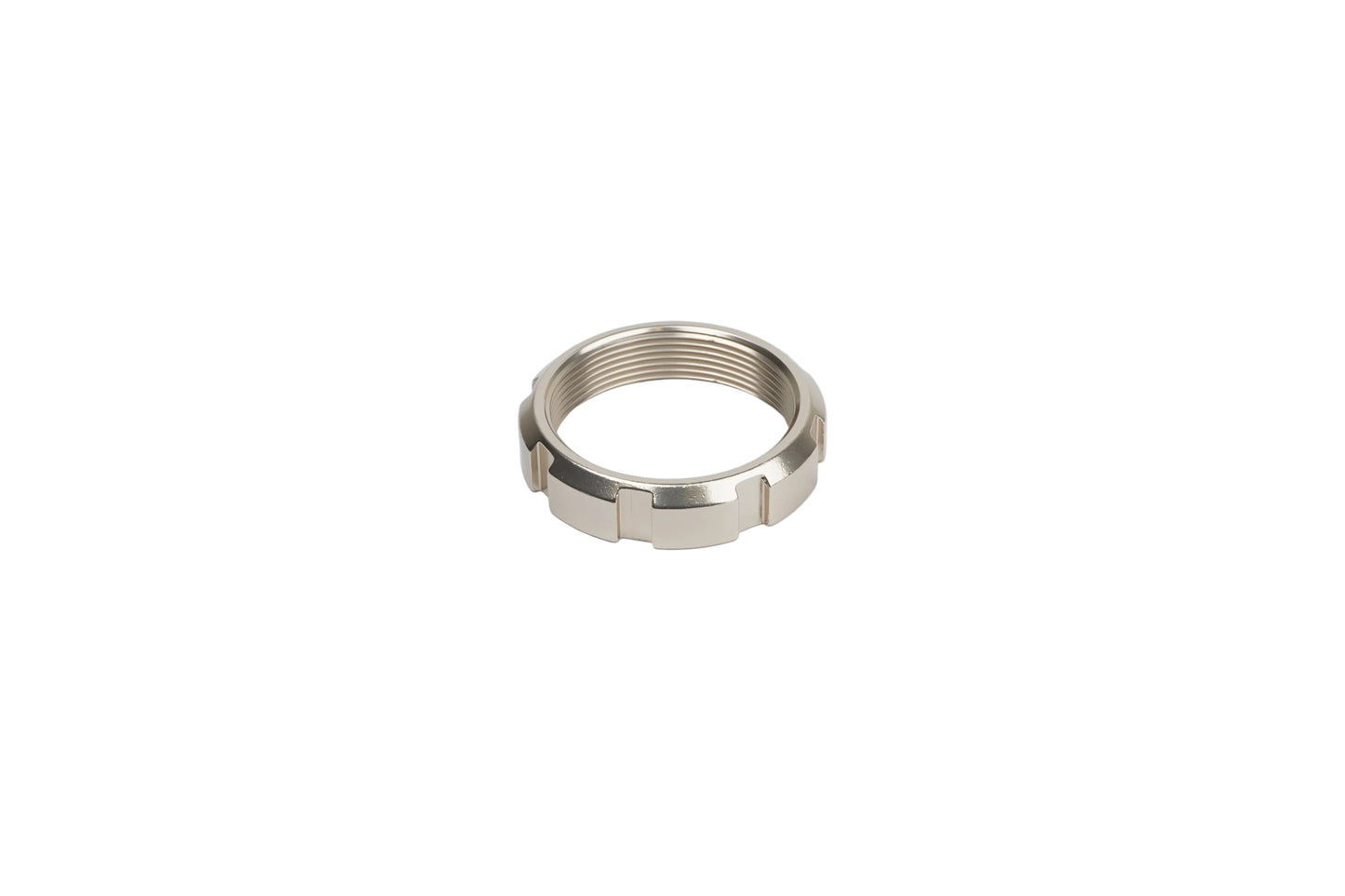 BC Racing gold lock ring on white background