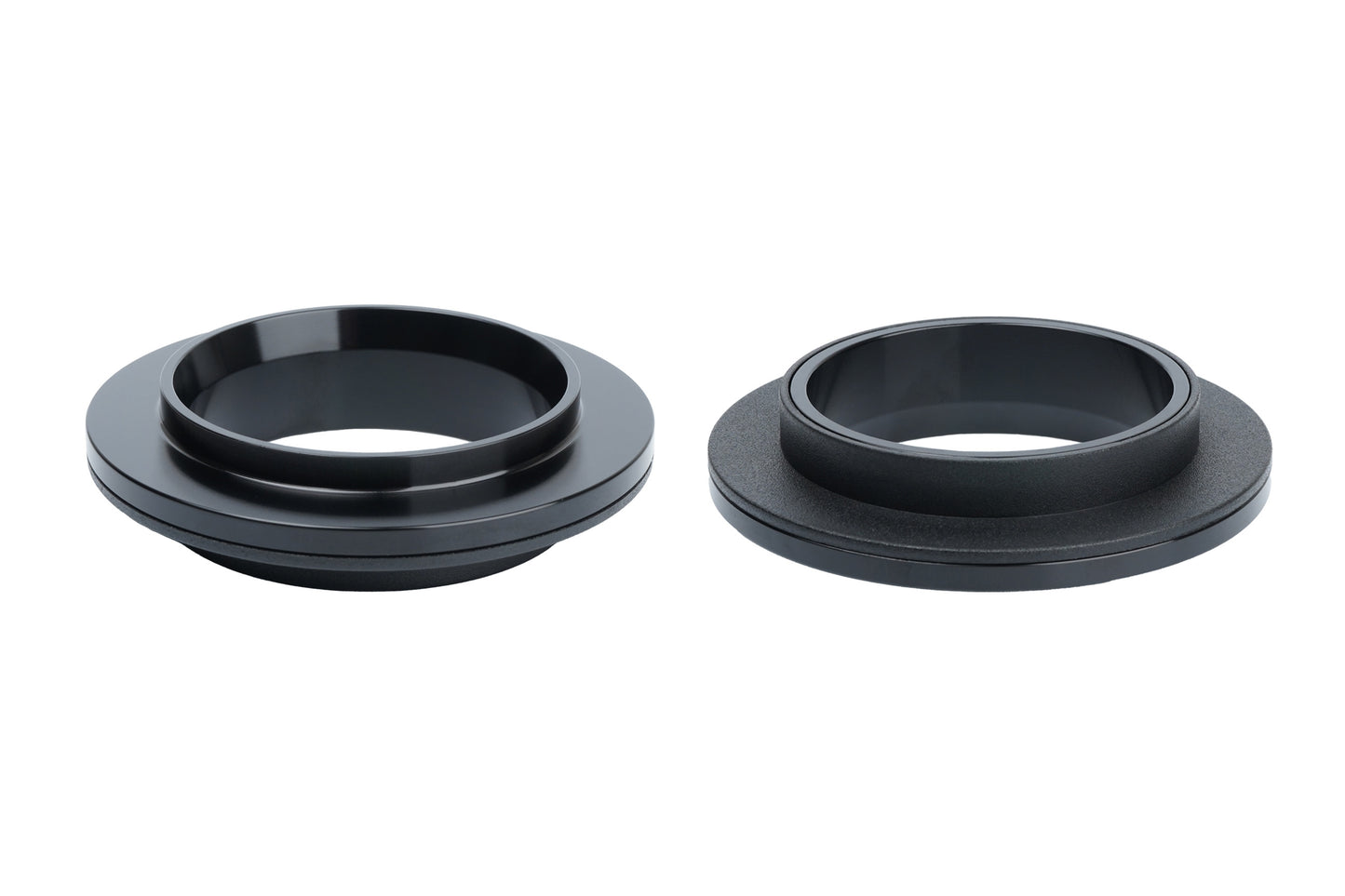 Black BC Racing upper spring seat on white background