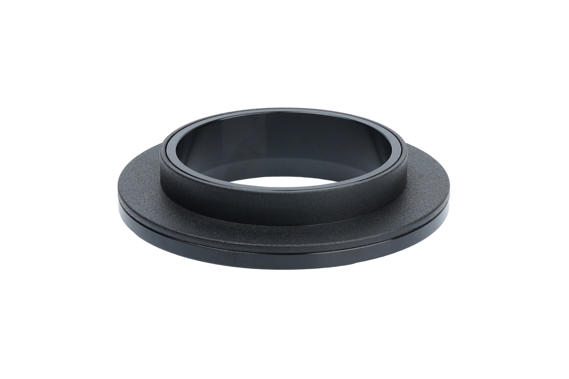 Black BC Racing upper spring seat on white background