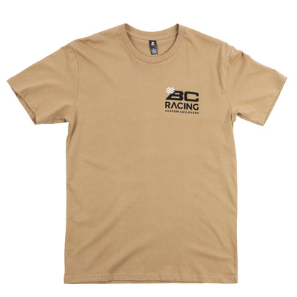 Beige BC Racing Formula Drift Champions t-shirt on white background
