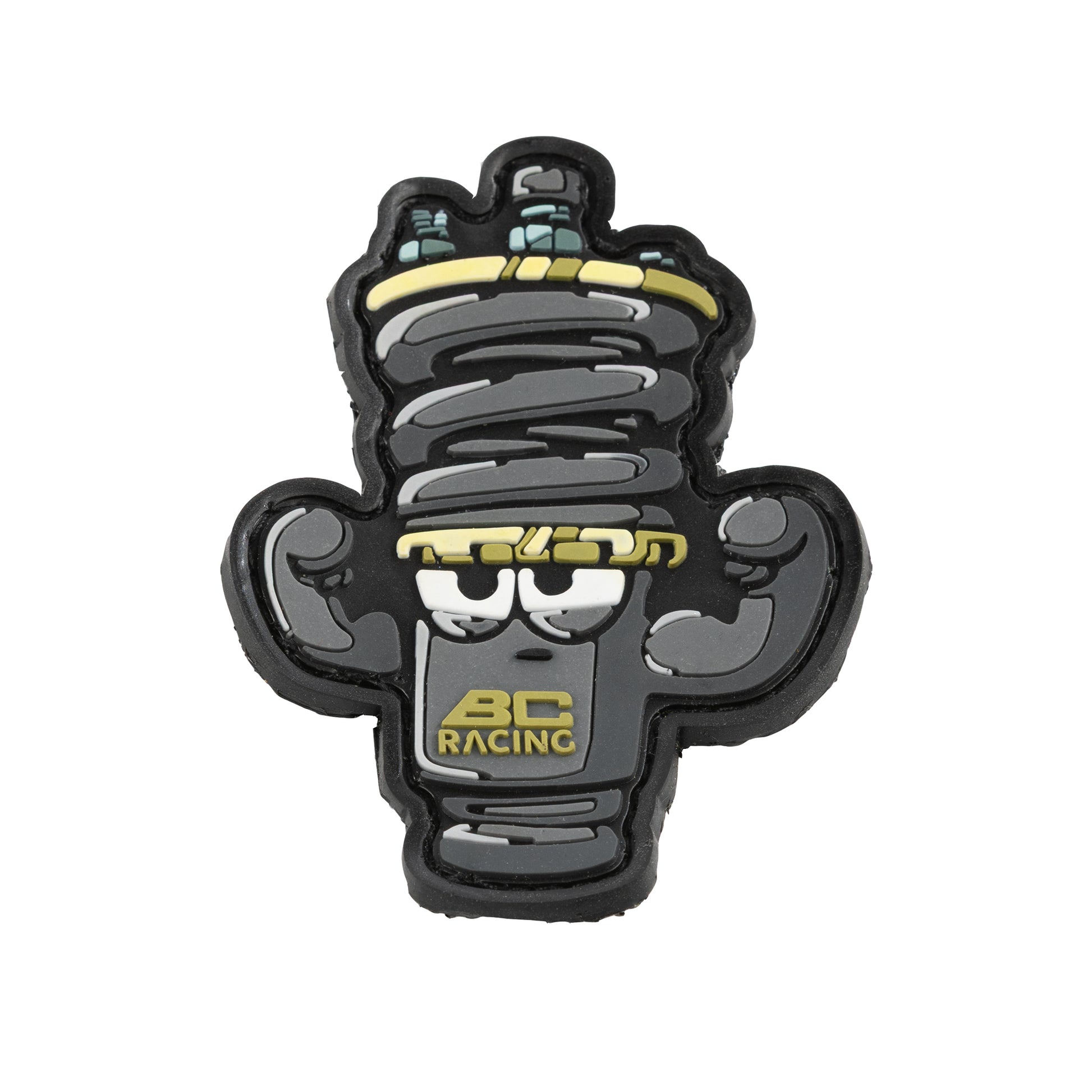 BC Racing coilover patch on white background