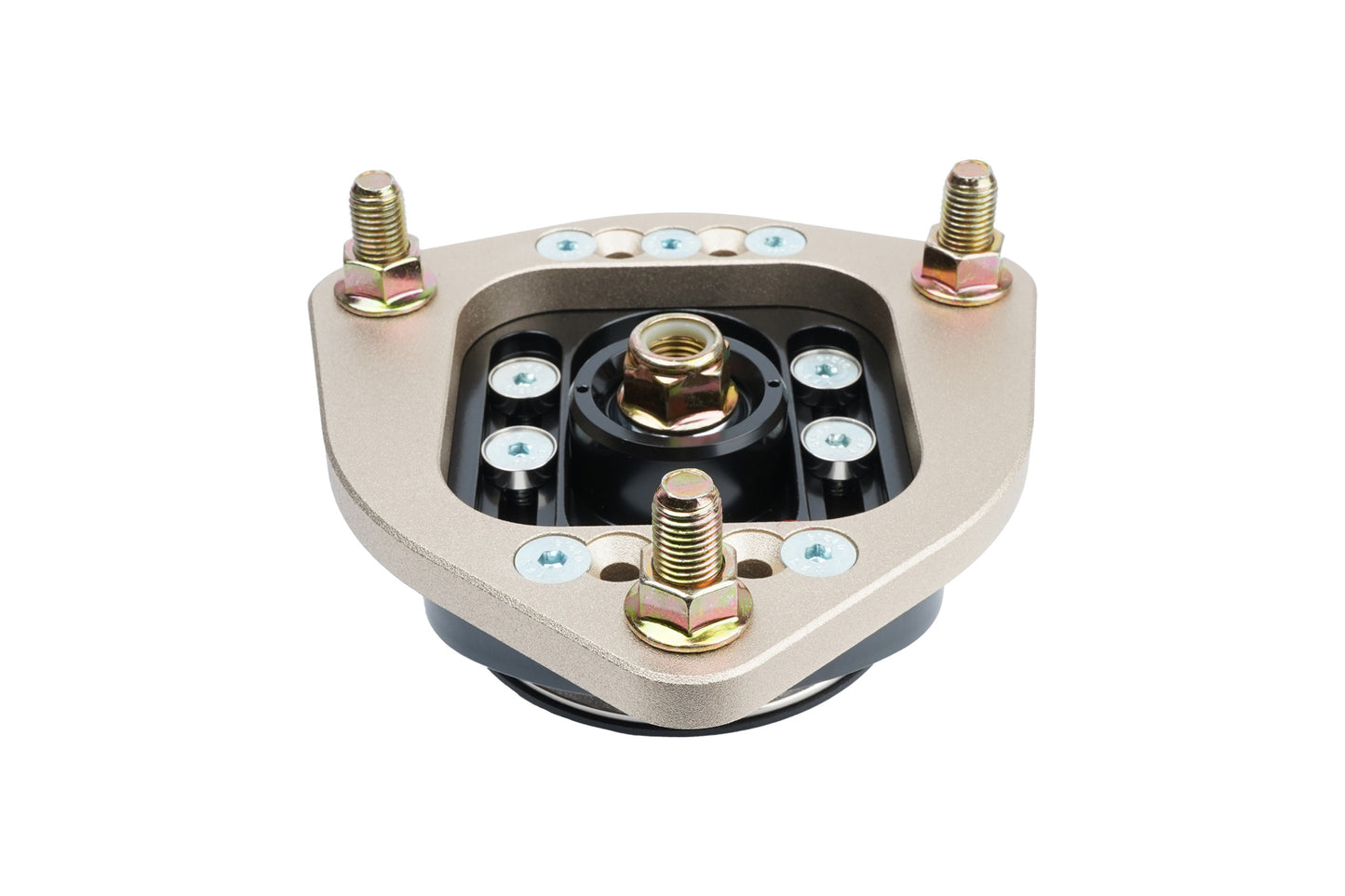 Gold BC Racing upper mount on white background