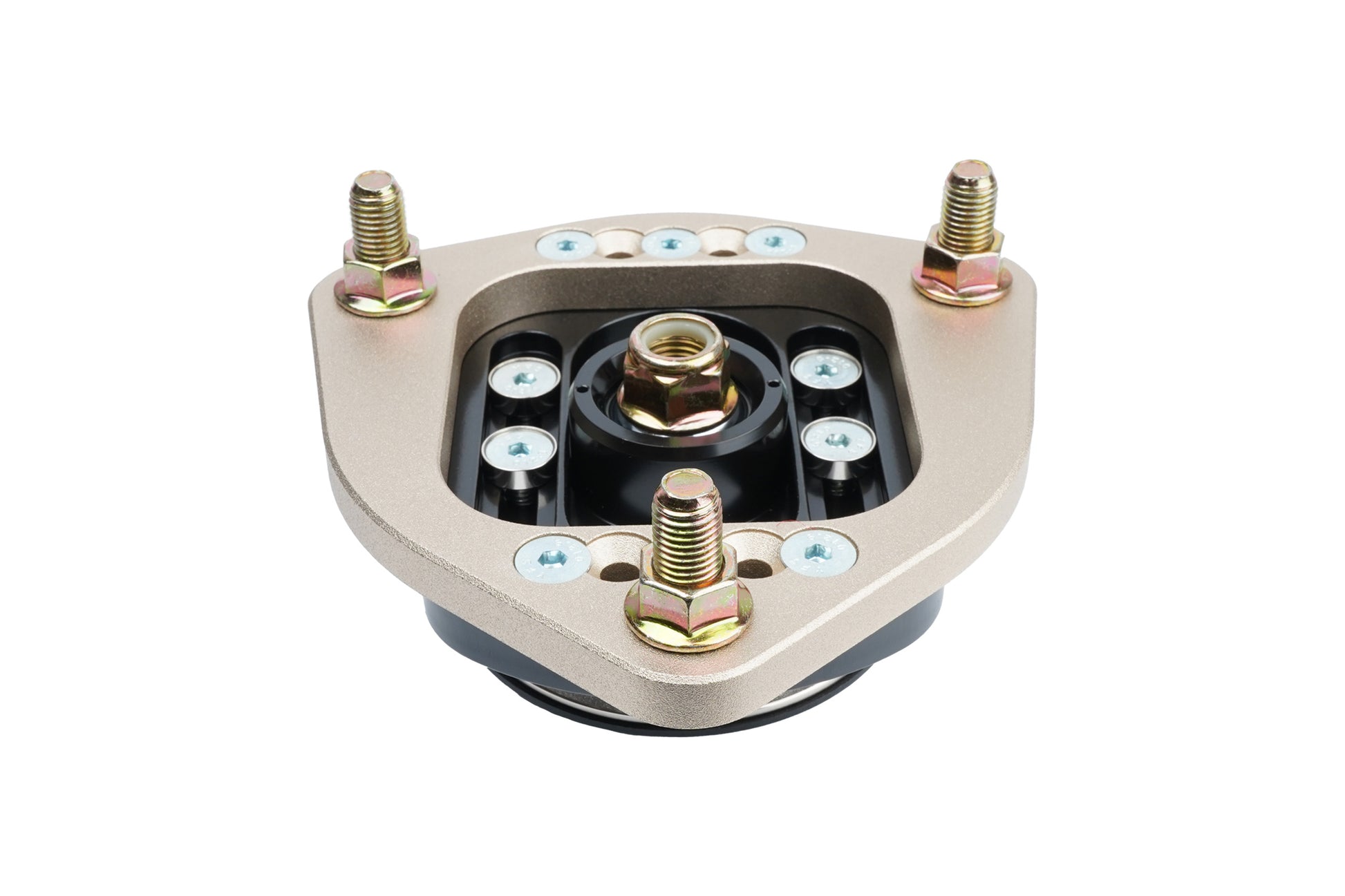 Gold BC Racing upper mount on white background
