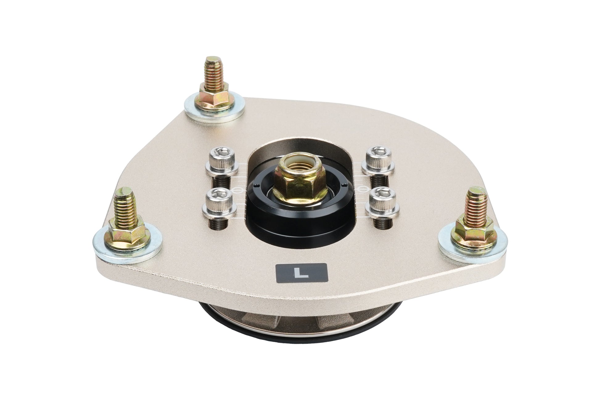 Gold BC Racing upper mount on white background
