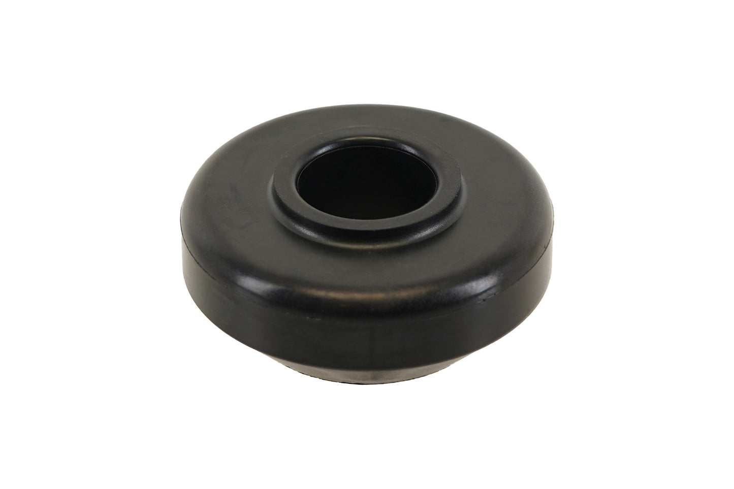 BC Racing black top pin rubber bushings on white background