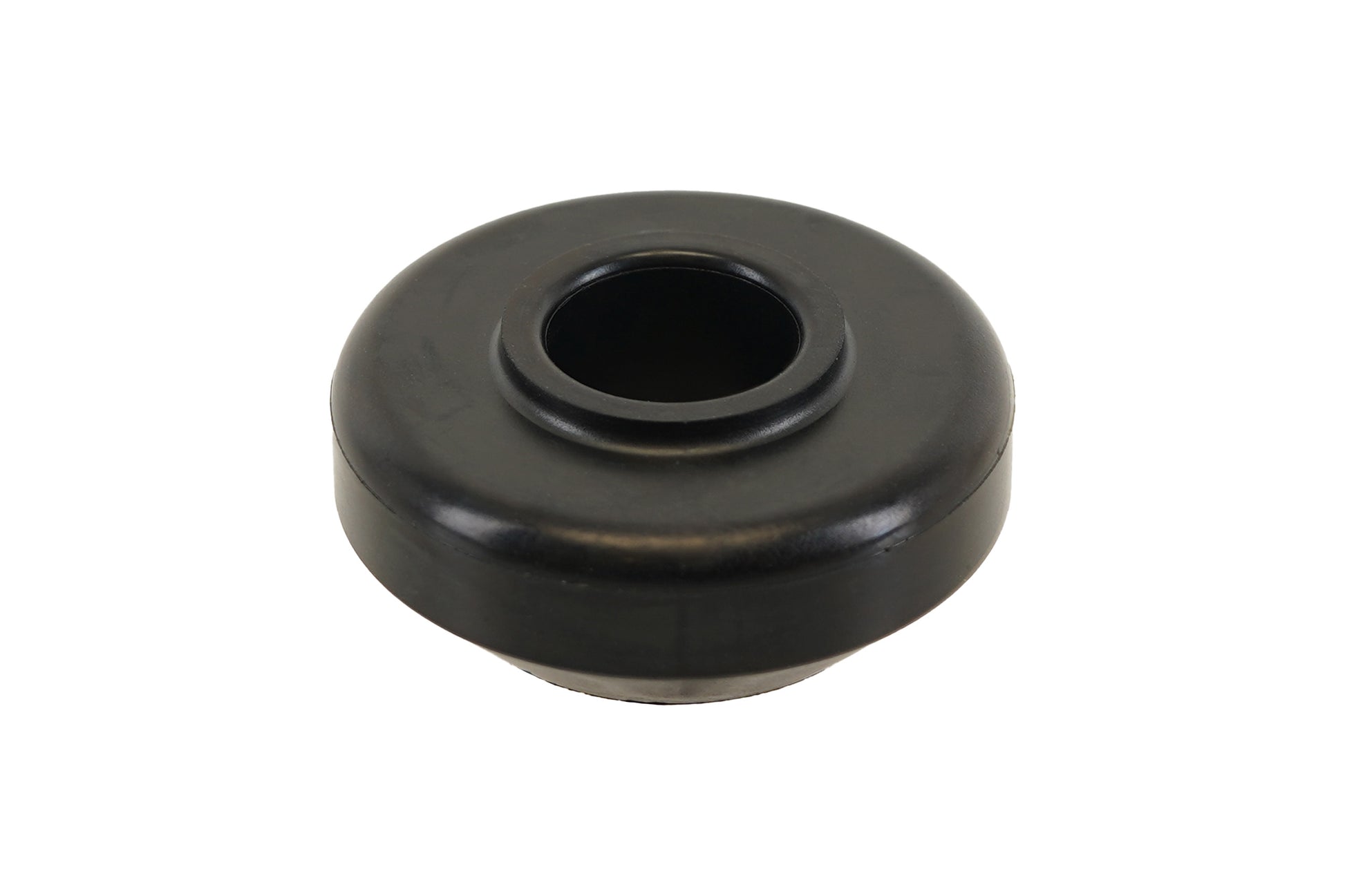 BC Racing black top pin rubber bushings on white background