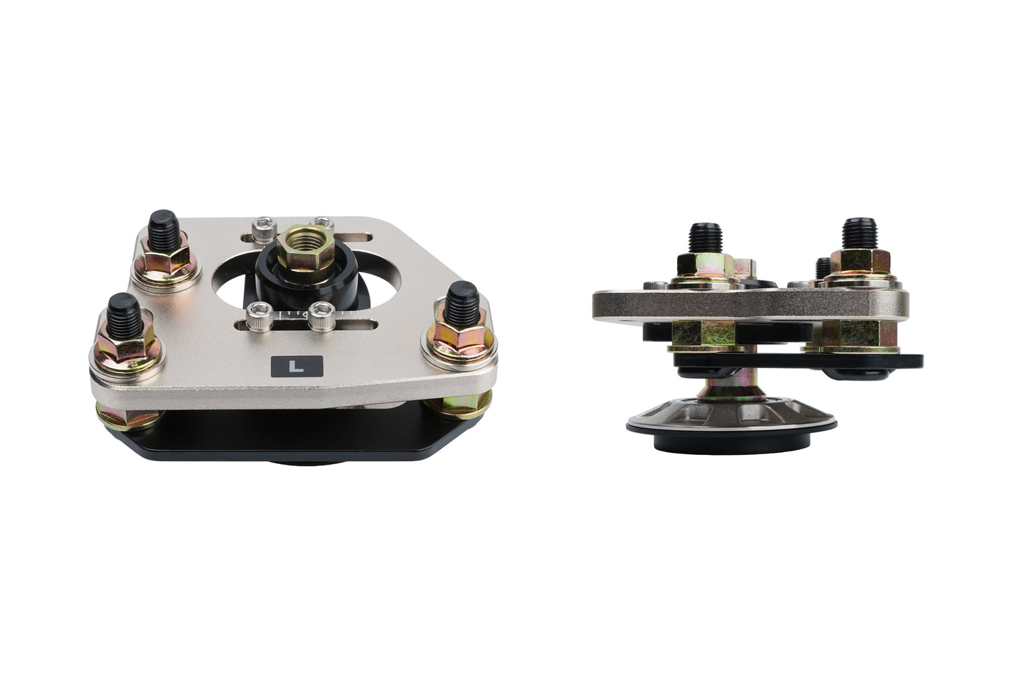 Gold BC Racing upper mount on white background