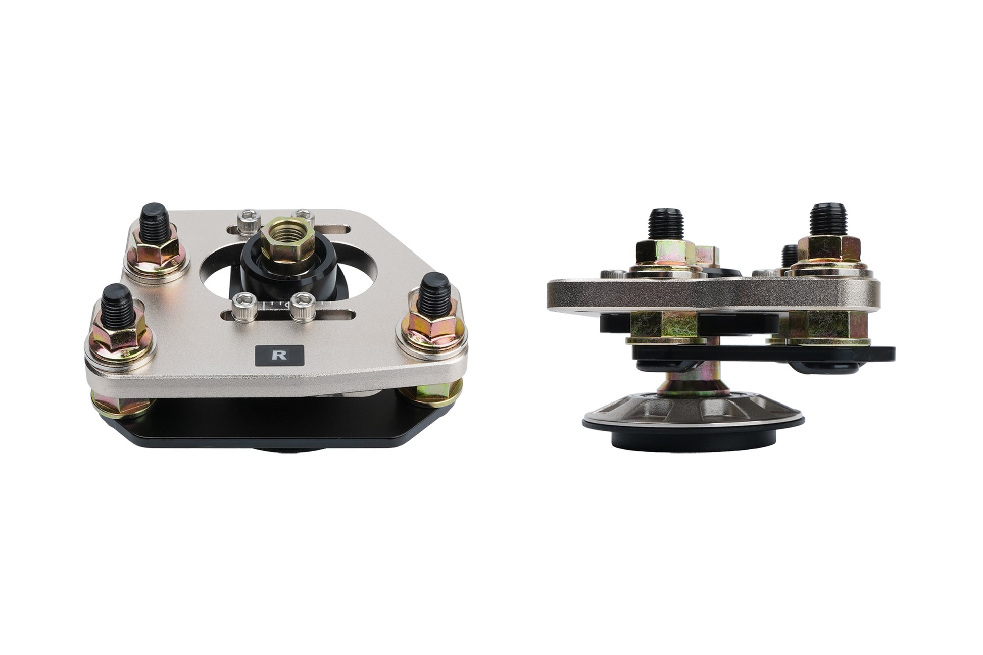 Gold BC Racing upper mount on white background