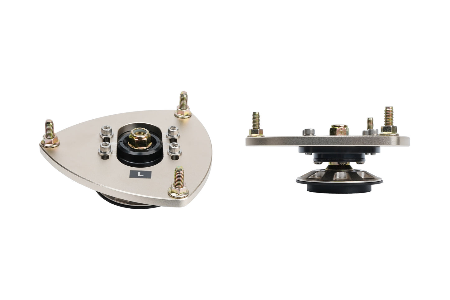 Gold BC Racing upper mount on white background