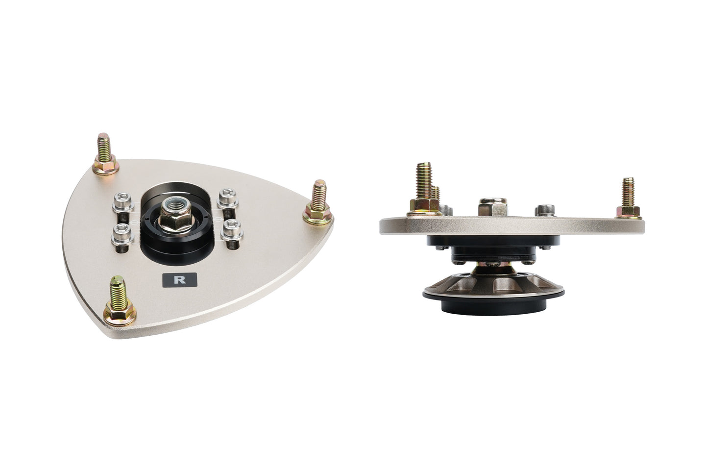 Gold BC Racing upper mount on white background