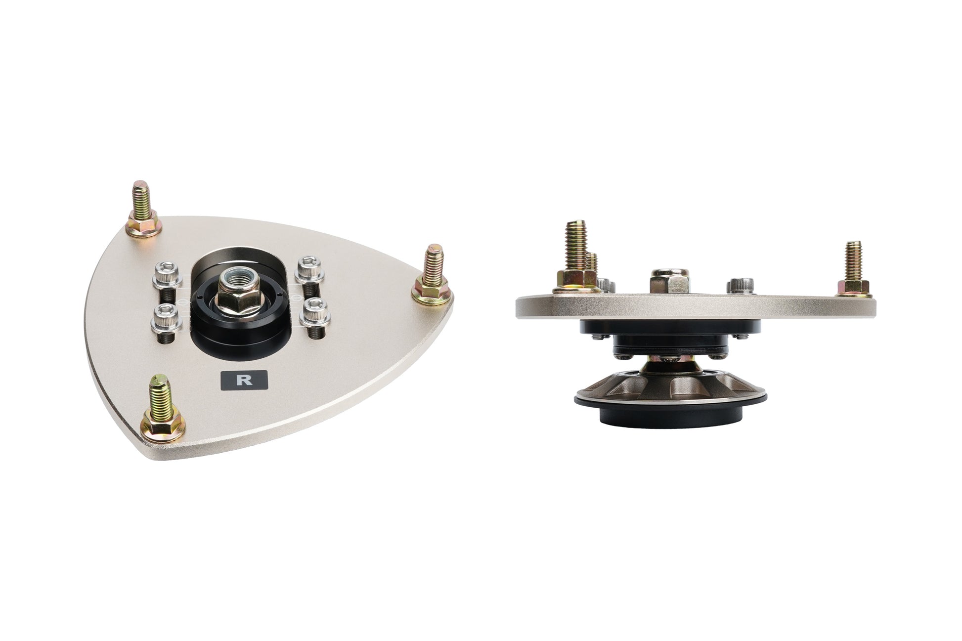 Gold BC Racing upper mount on white background