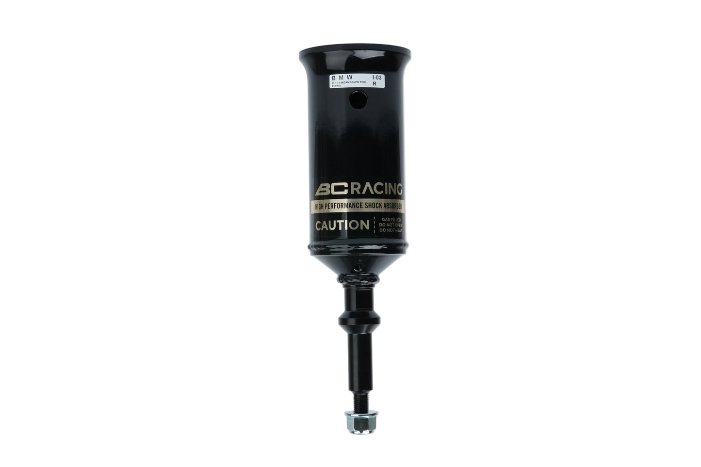 BC Racing black lower mount on white background