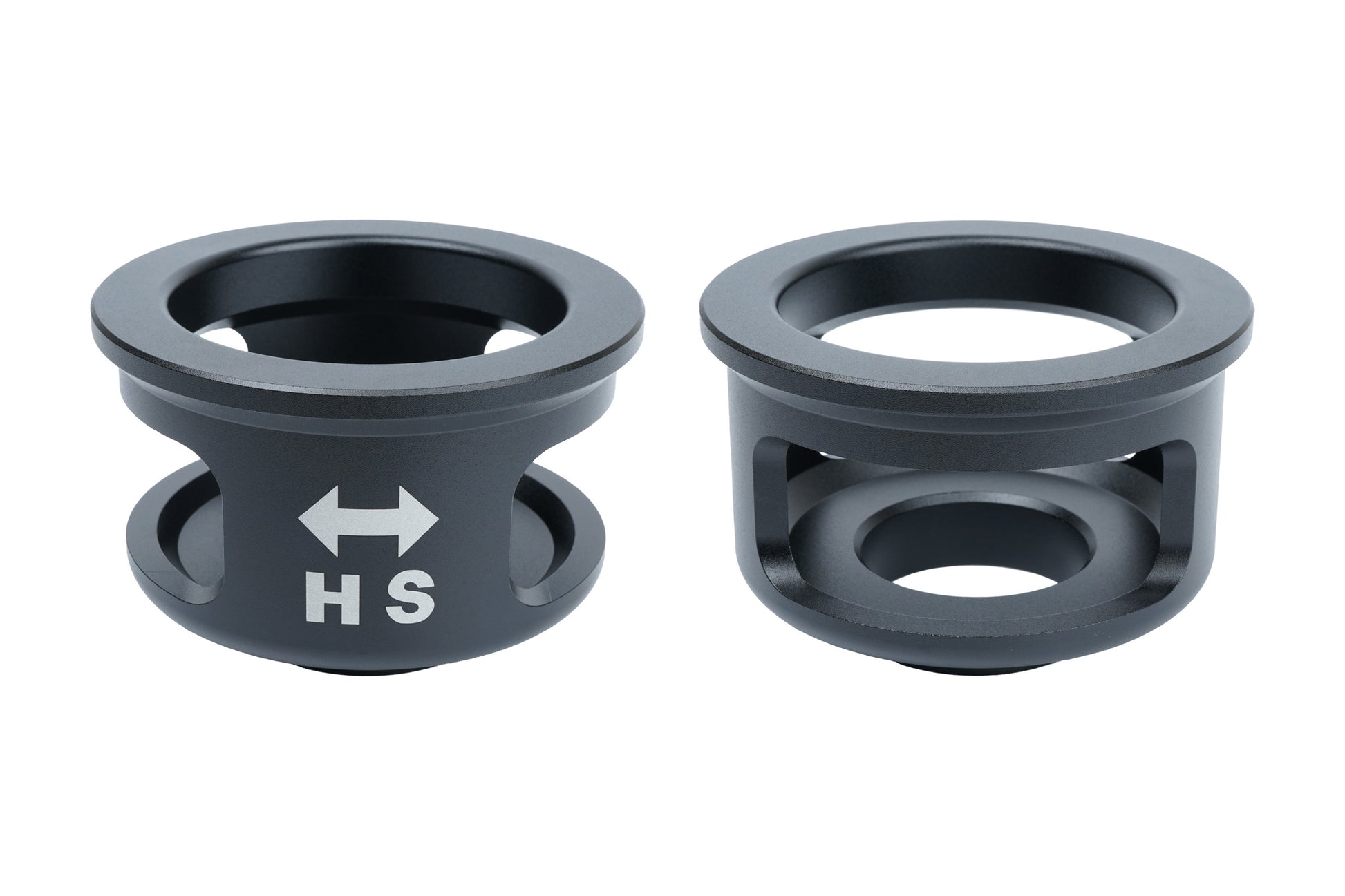 Black BC Racing upper spring seat on white background