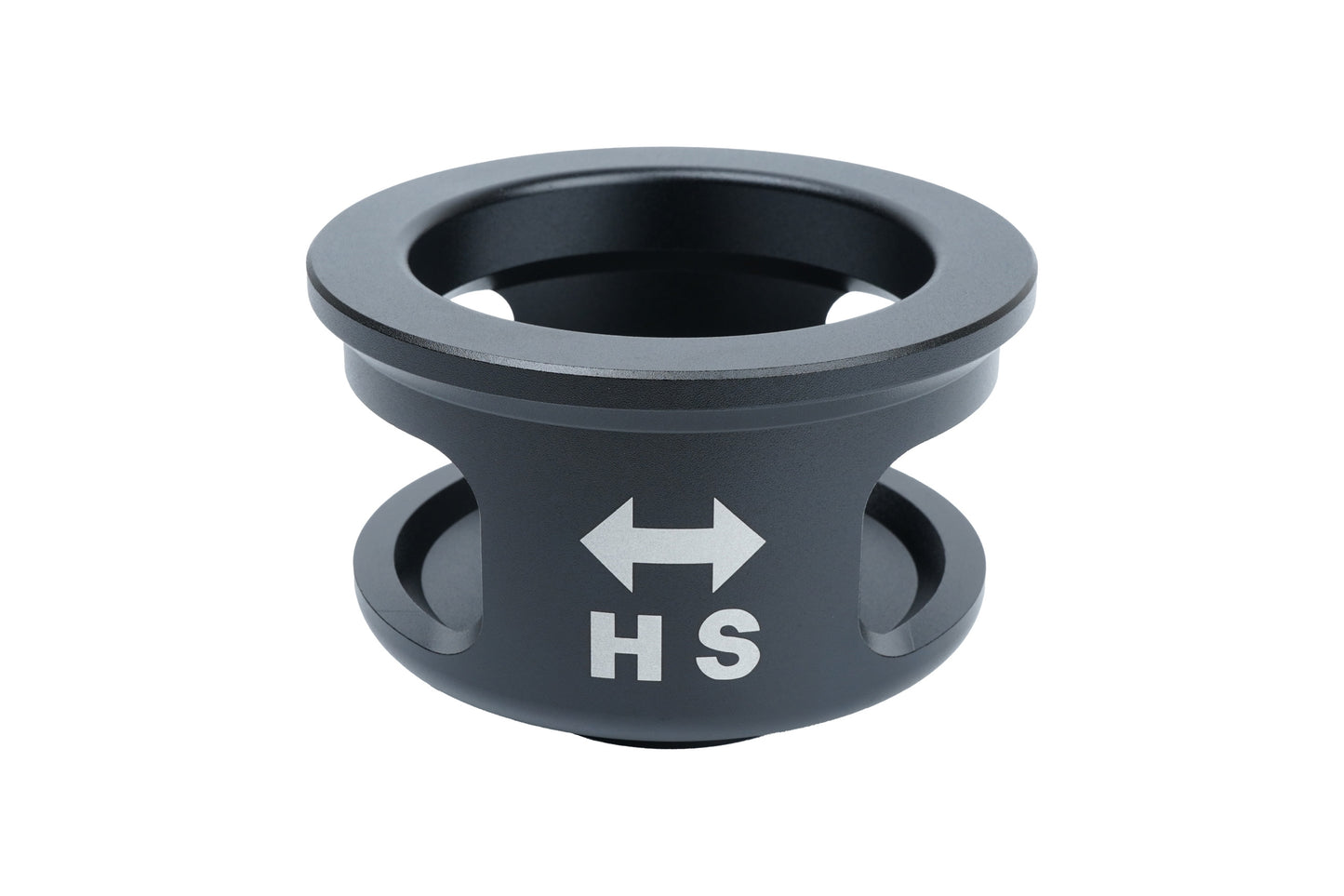Black BC Racing upper spring seat on white background