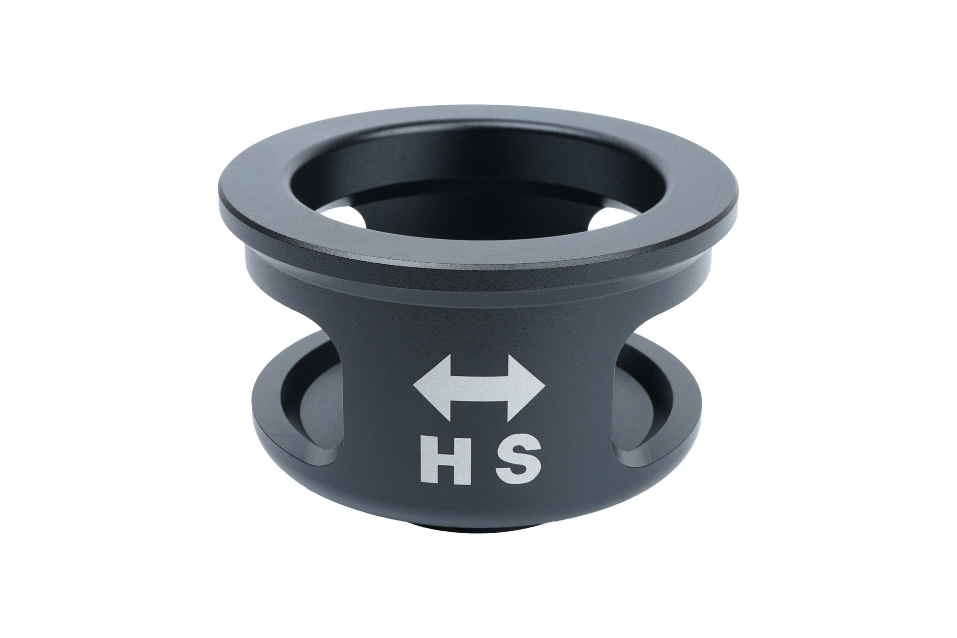 Black BC Racing upper spring seat on white background