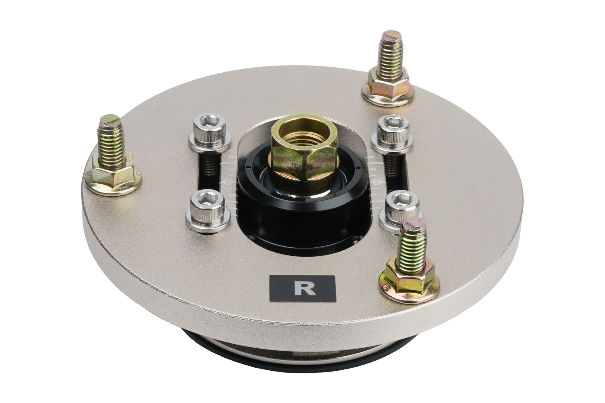 Gold BC Racing upper mount on white background