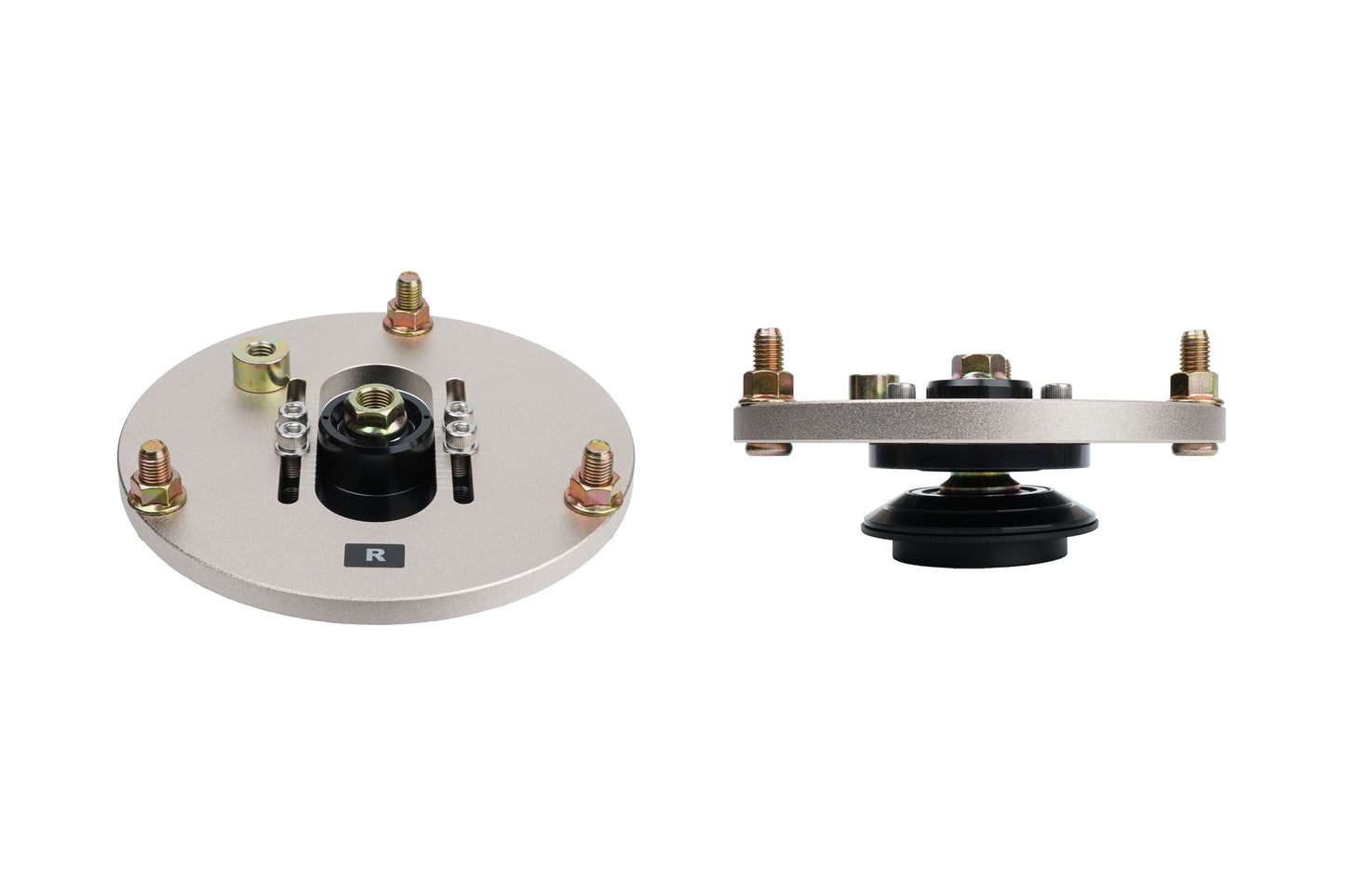 Gold BC Racing upper mount on white background