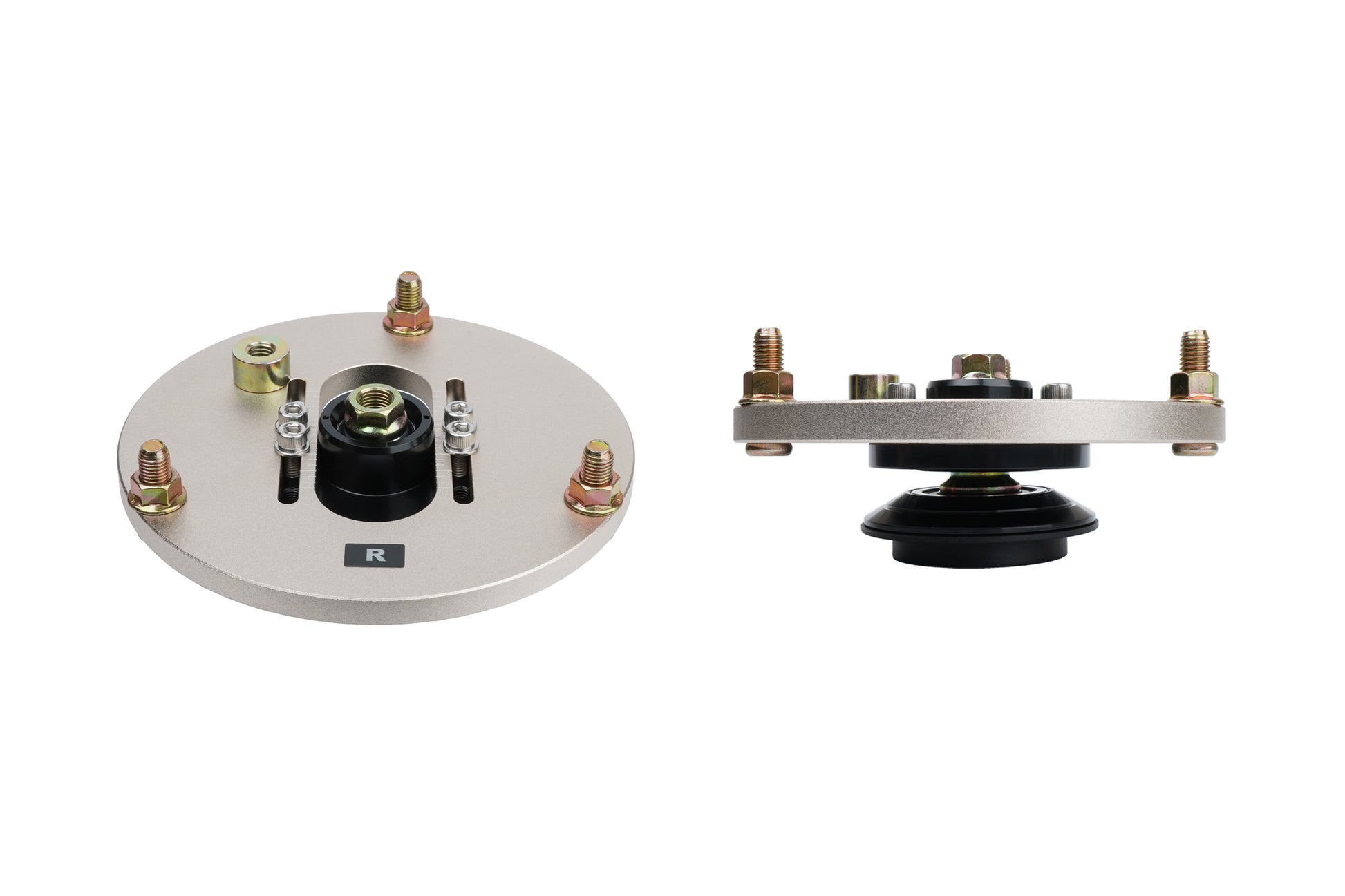 Gold BC Racing upper mount on white background
