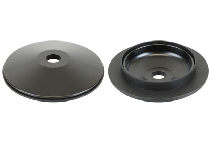 Black BC Racing coilover upper spring seat on white background