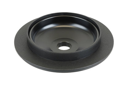 Black BC Racing coilover upper spring seat on white background