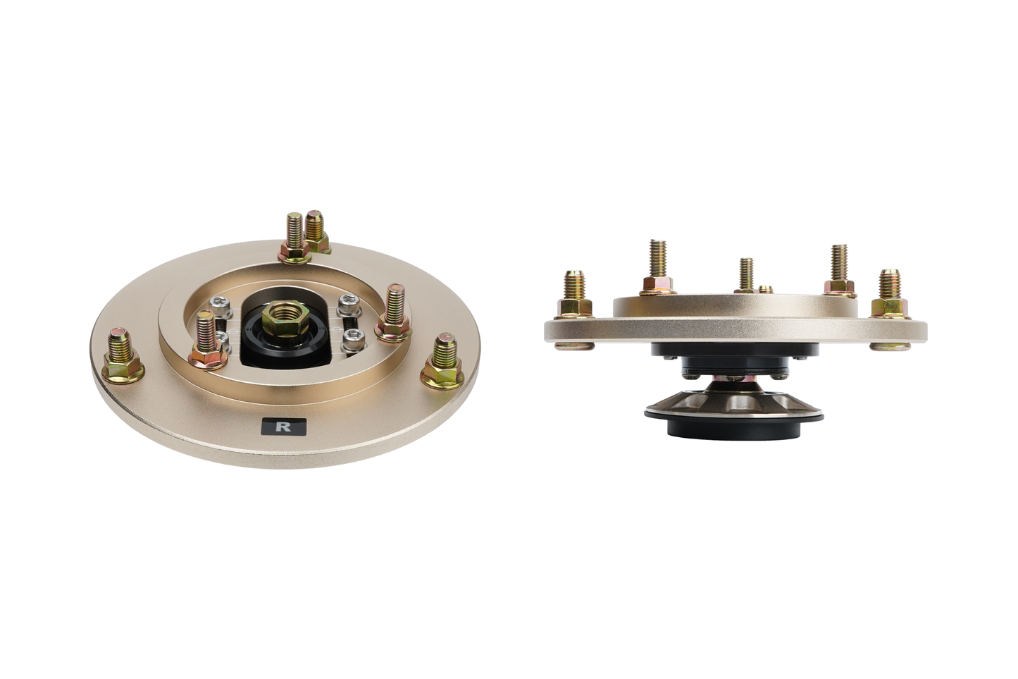 Gold BC Racing upper mount on white background
