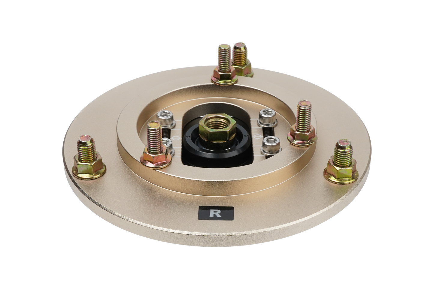 Gold BC Racing upper mount on white background