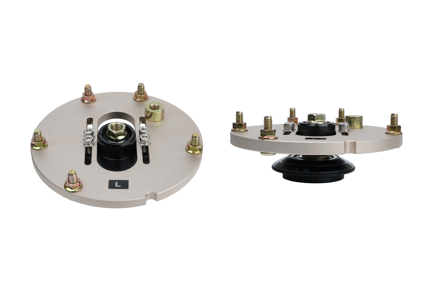 Gold BC Racing upper mount on white background