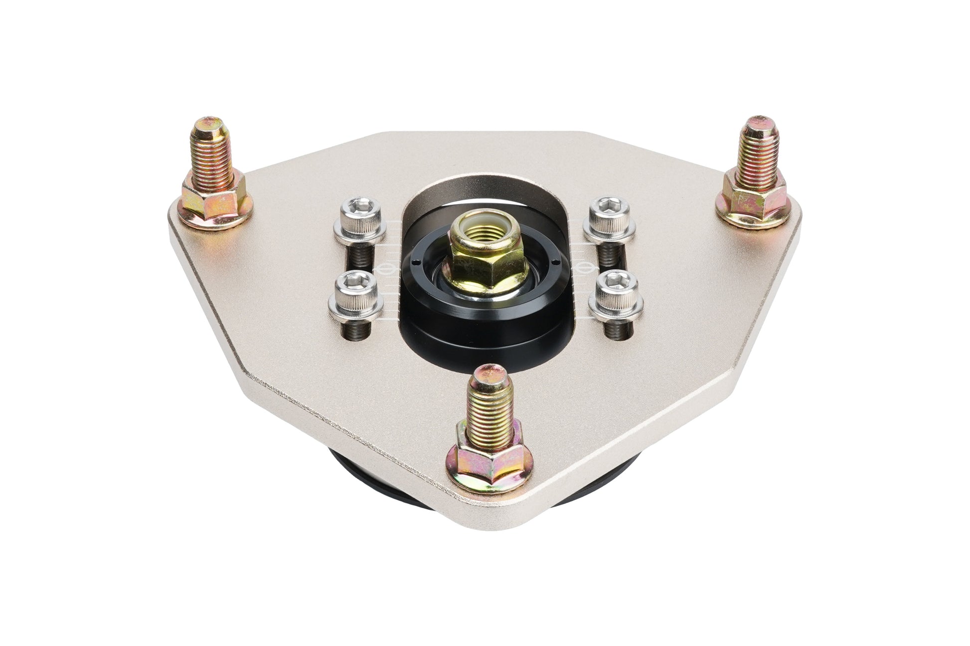 Gold BC Racing upper mount on white background