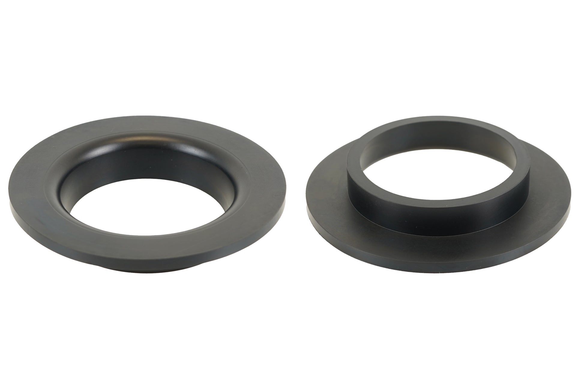 BC Racing black rubber isolator on white background