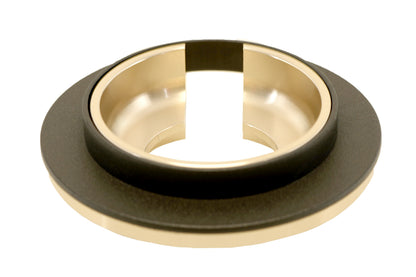 BC Racing gold spring seat with black isolator on white background