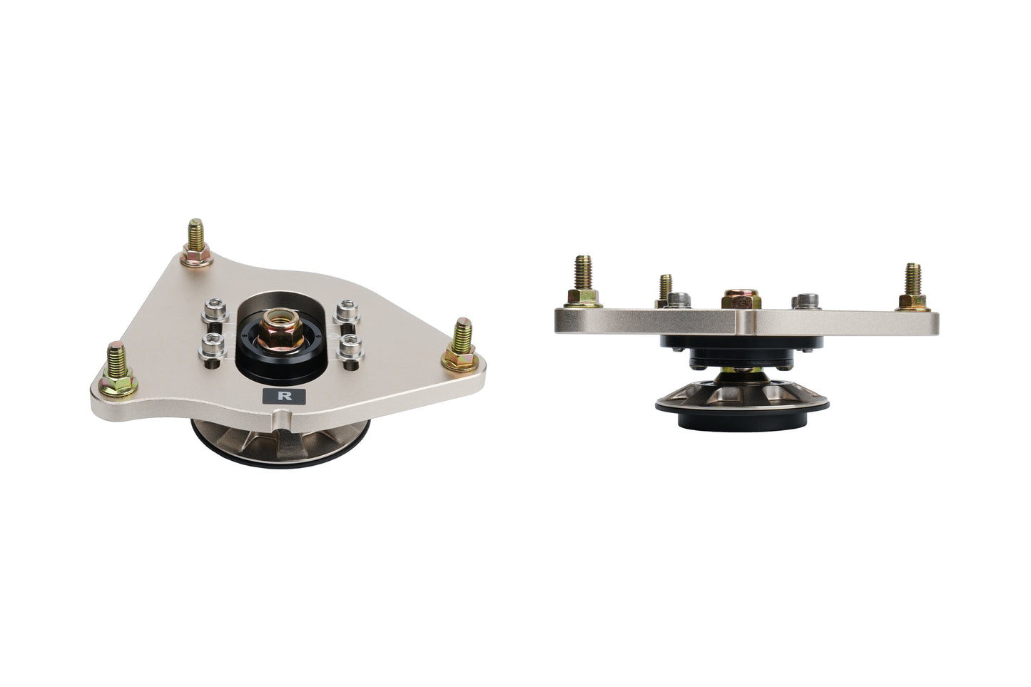 Gold BC Racing upper mount on white background