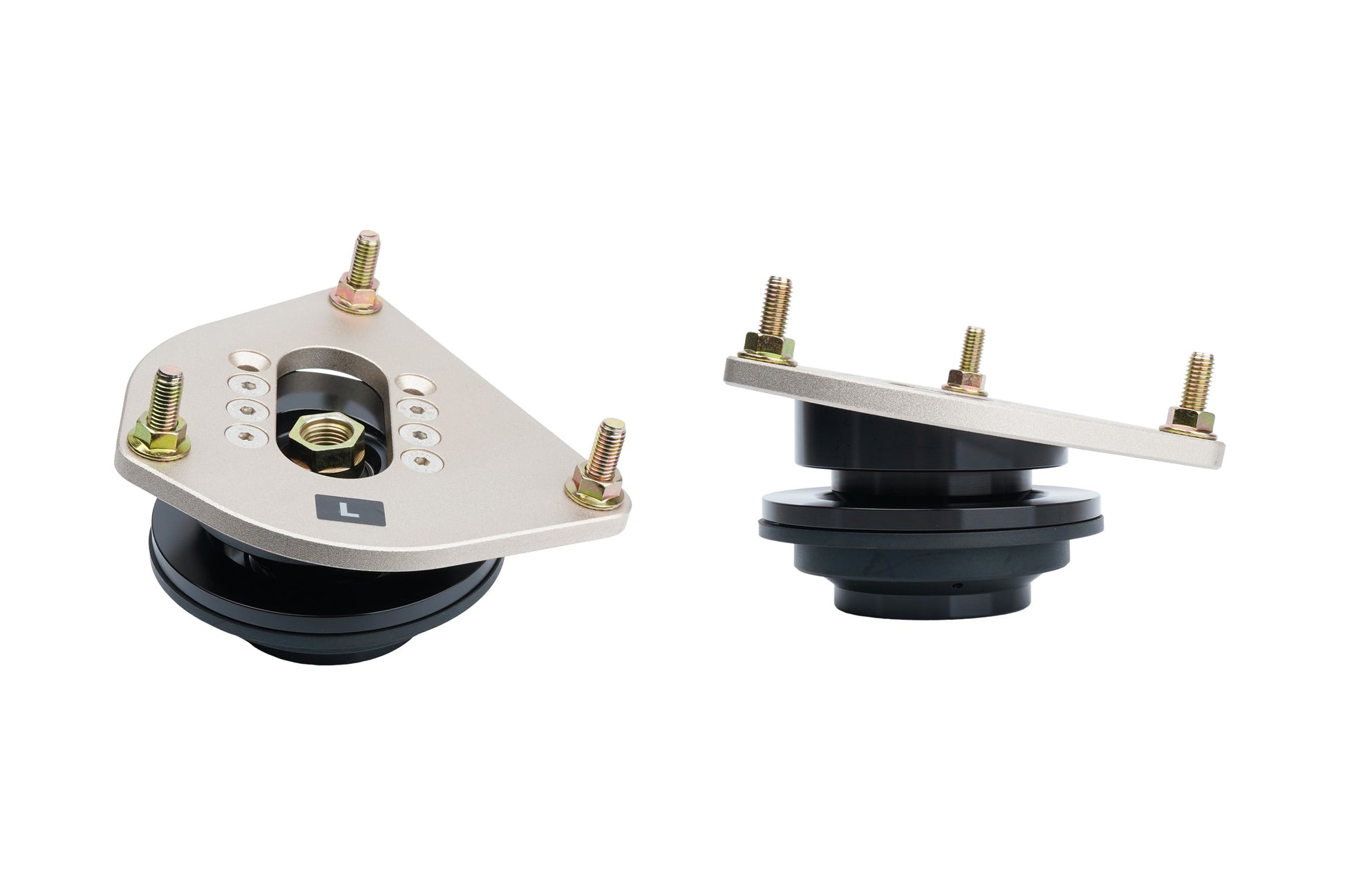 Gold BC Racing upper mount on white background