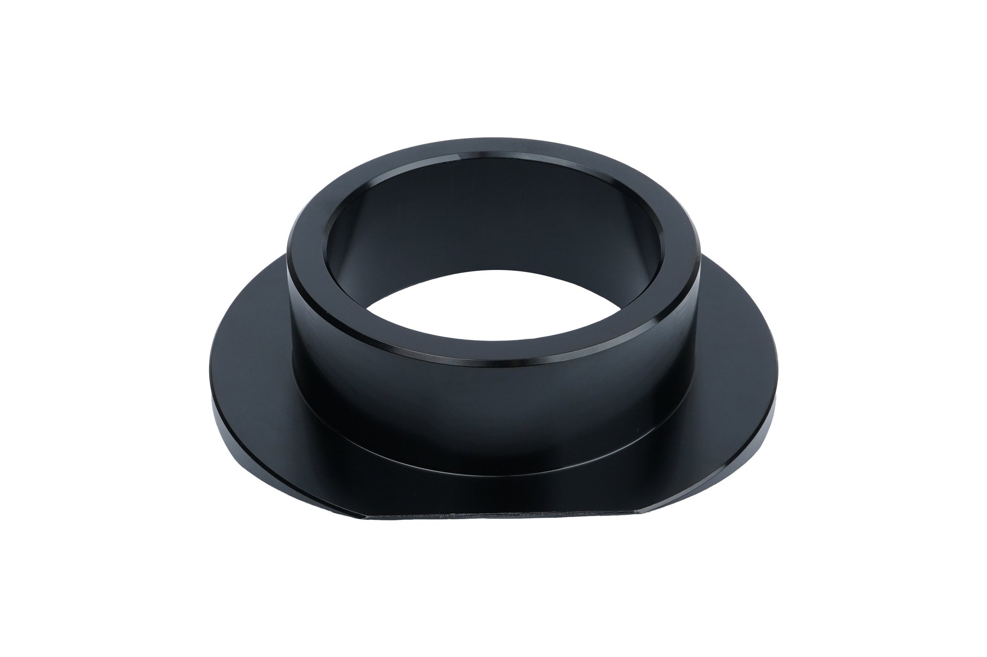 BC Racing black lower spring seat on white background