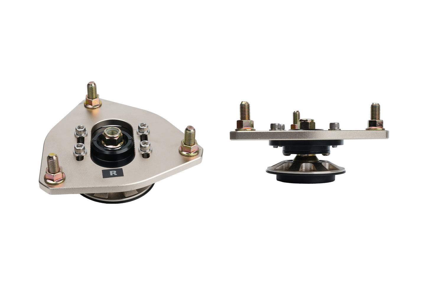 Gold BC Racing upper mount on white background