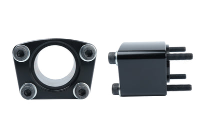 BC Racing black volvo roll-center adapter on white background