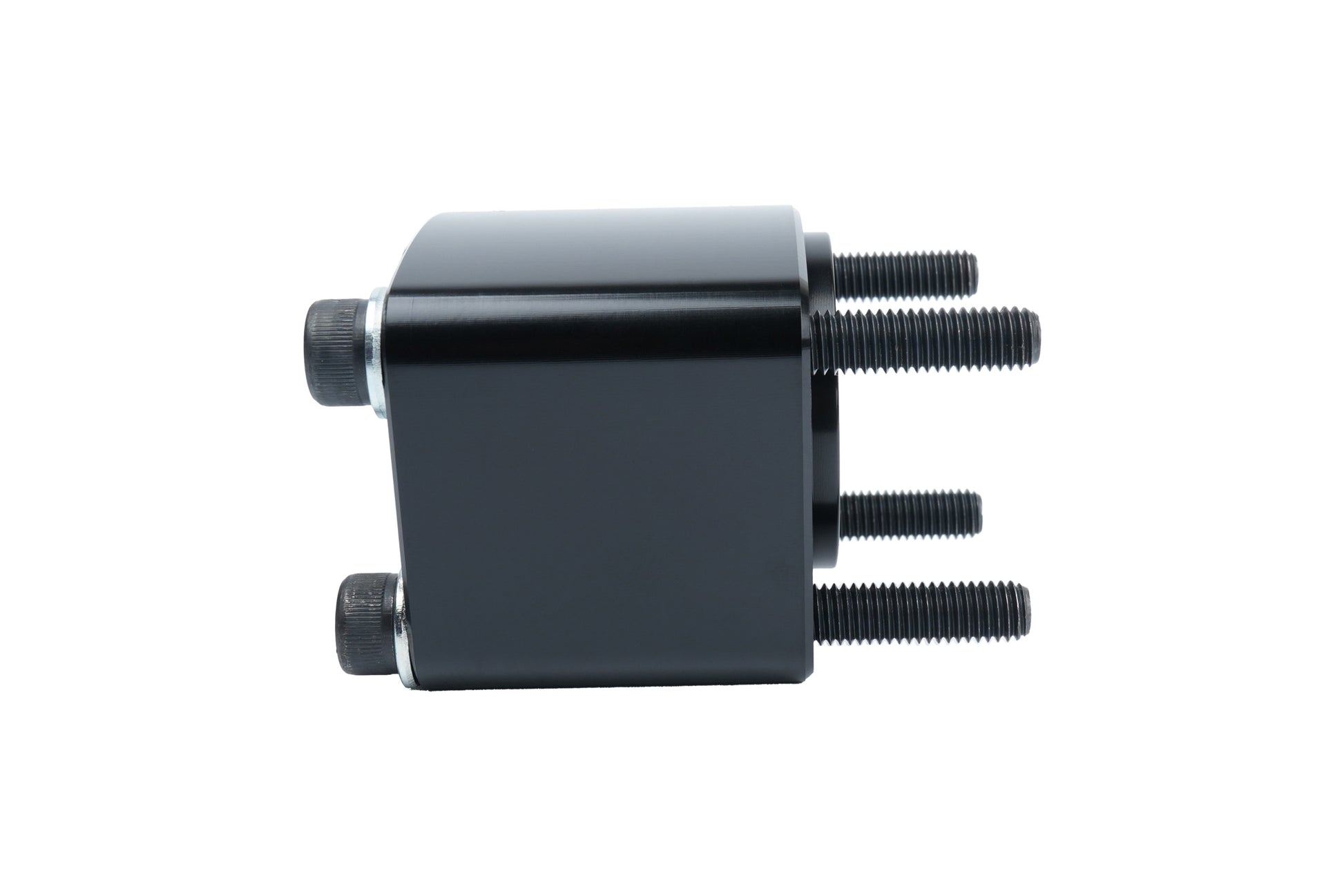 BC Racing black volvo roll-center adapter on white background