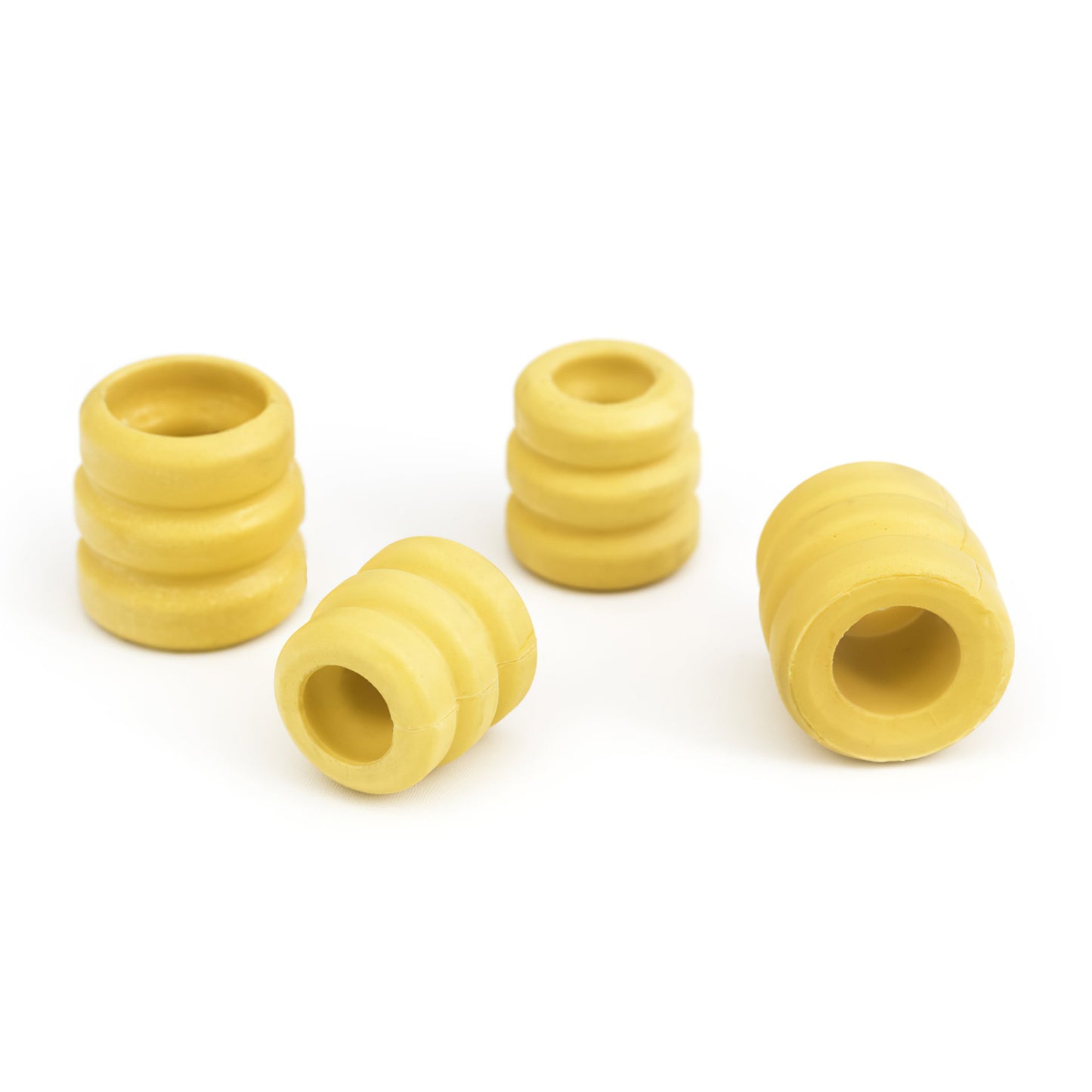 BC Racing bump stops on white background