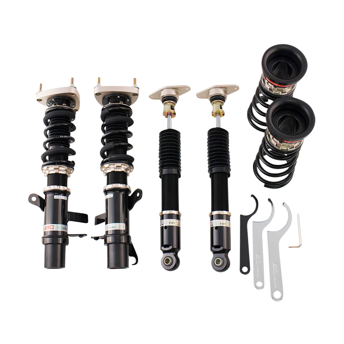 BC Racing BR Series coilovers on white background