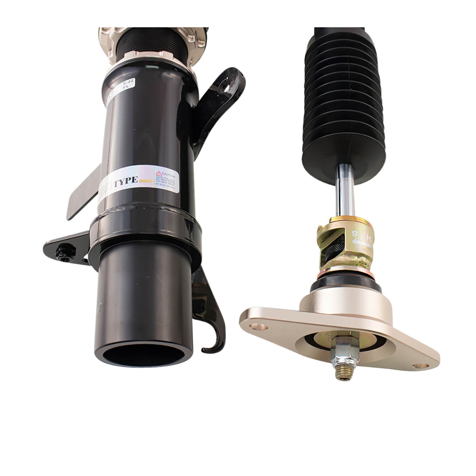 BC Racing BR Series coilovers on white background